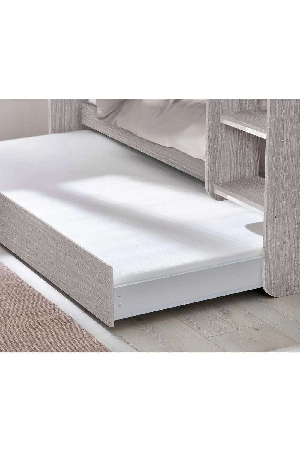 Julian Bowen Mars Single Grey Oak Effect Bunk Bed with Underbed Trundle 5