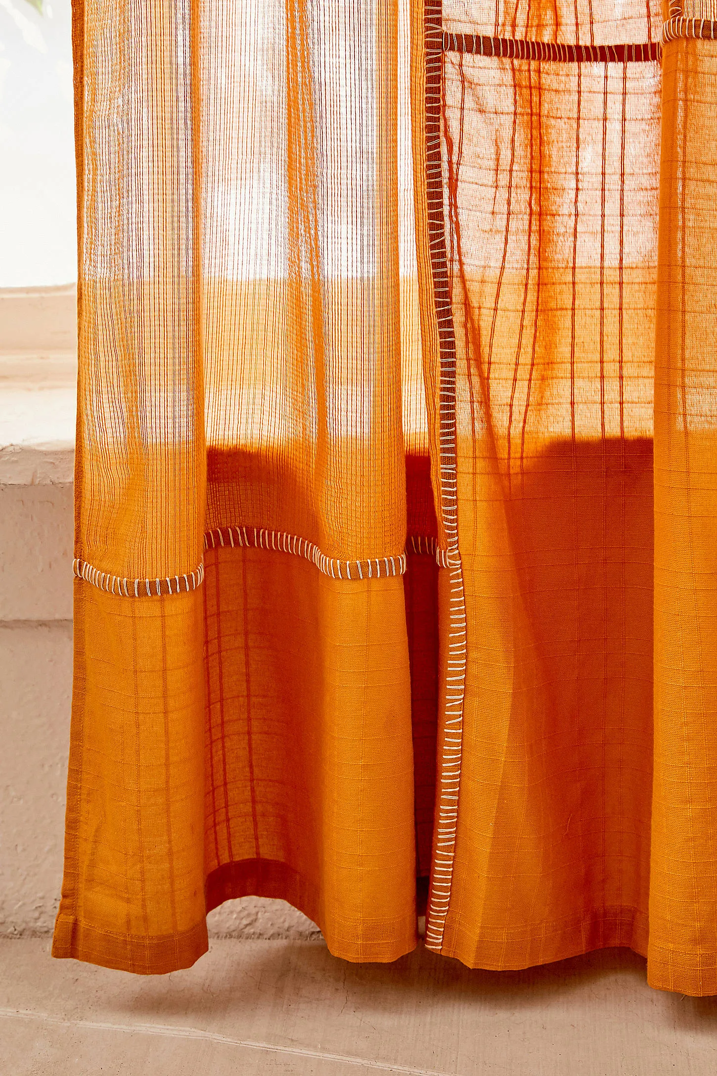 Honey Chloe Patch Curtain - Orange 5