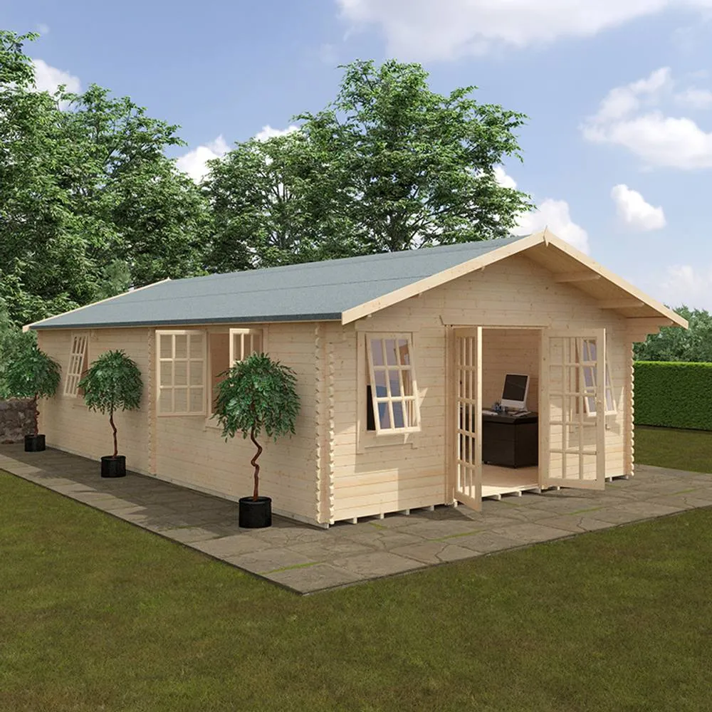 Buttercup Farm 30x18 The Kensington 44mm Cabin - L915 x W535 x H313.9 cm in Natural 4