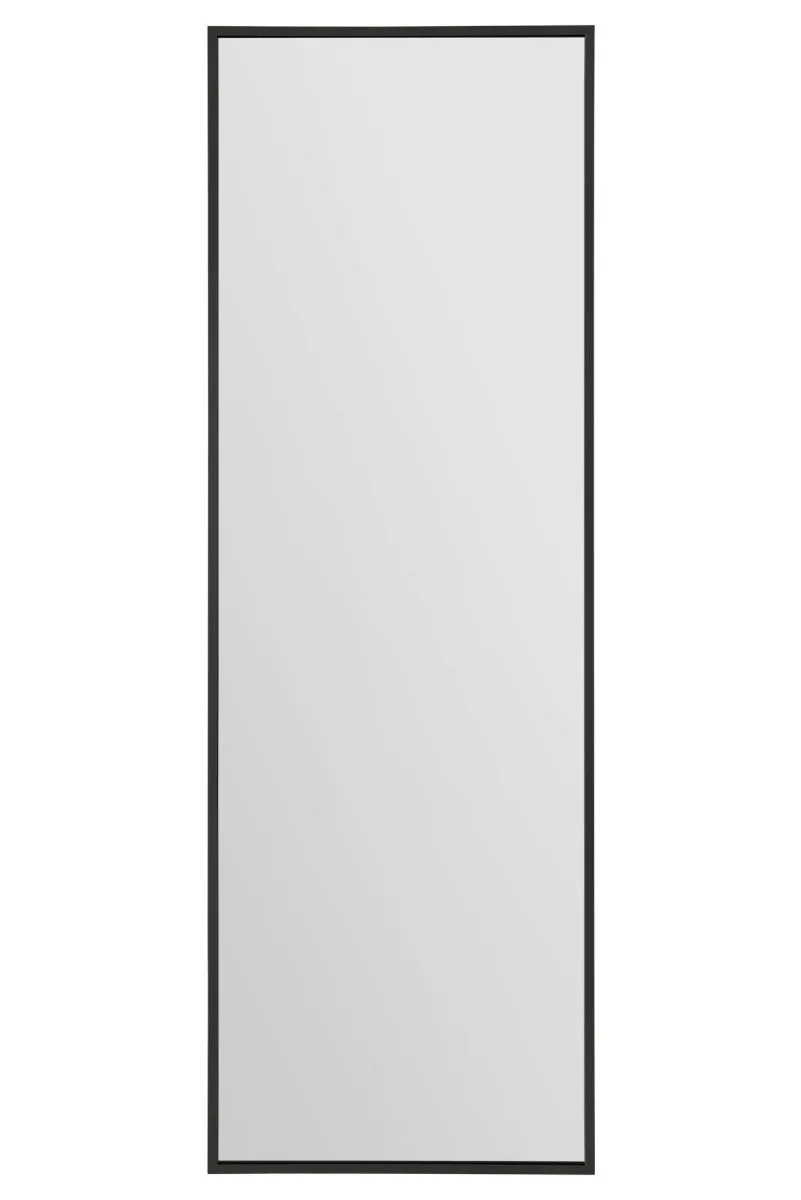 MirrorOutlet Black Aluminium Edged Wall Leaner Mirror 47" X 16" (120 X 40CM)