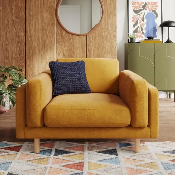 Newton Luxe Chenille Snuggle Chair 1