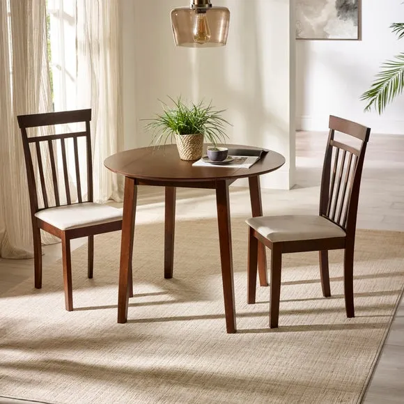Coast Dropleaf Dining Table with 2 Coast Dining Chairs 1