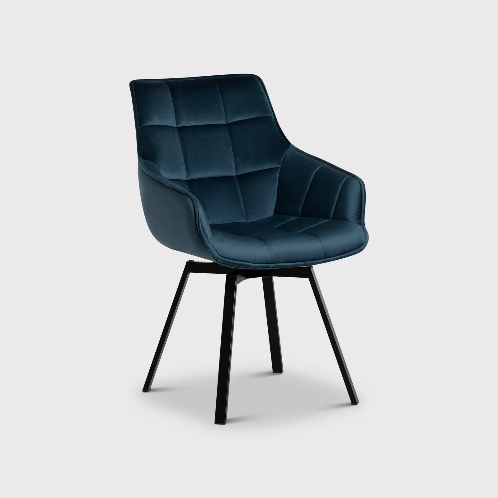 Jasper Leisure Dining Chair With Arms, Blue Velvet | Barker & Stonehouse 3