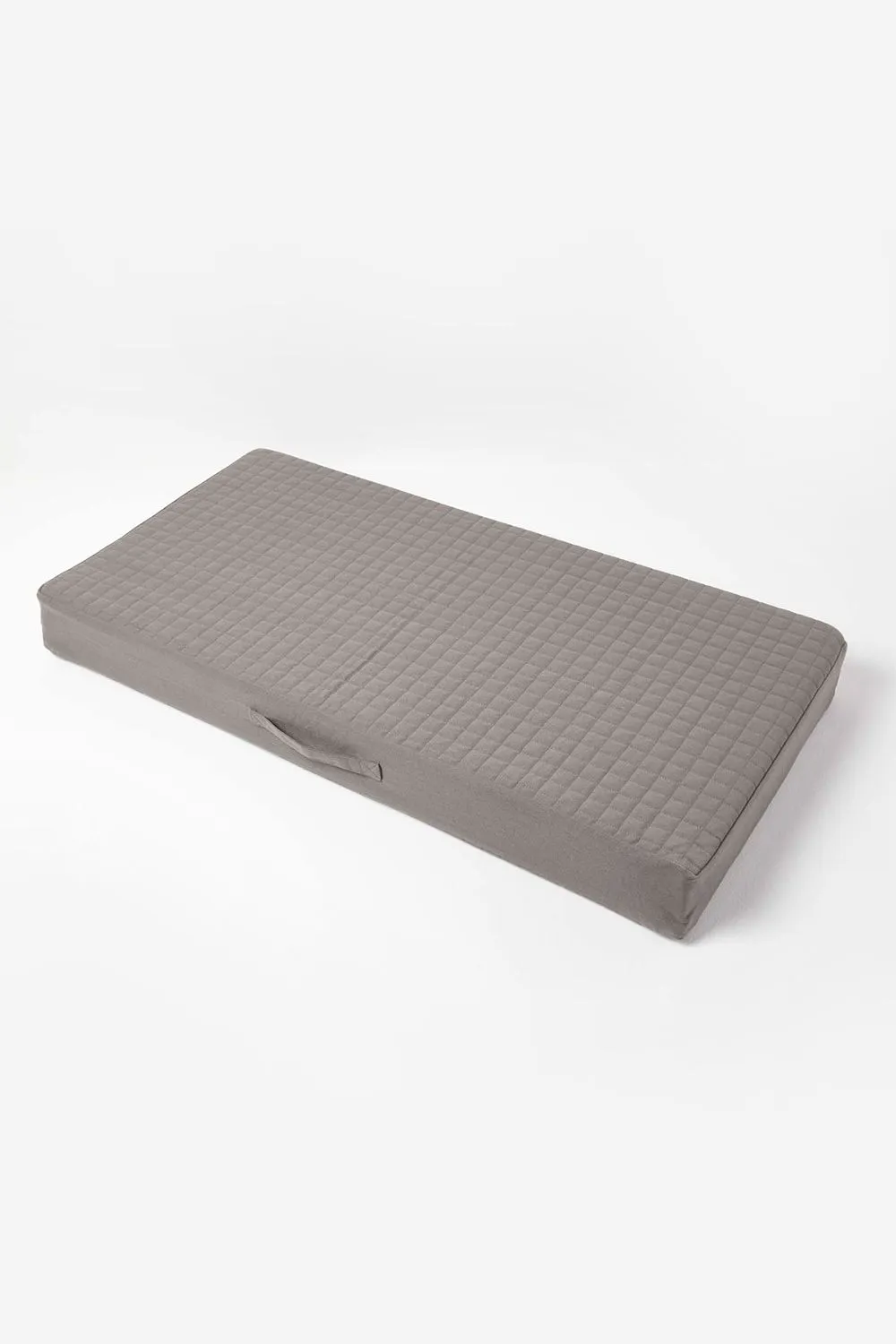 Homescapes Quilted Cotton 2 Seater Orthopaedic Booster Cushion Cover in Charcoal 5