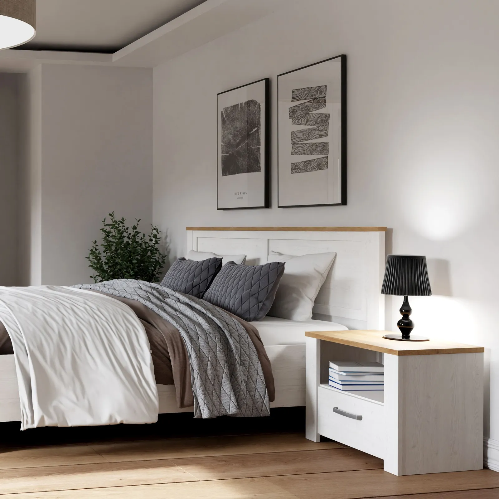 Furniture To Go Bohol 1 Drawer Bedside I n Navy Oak 6
