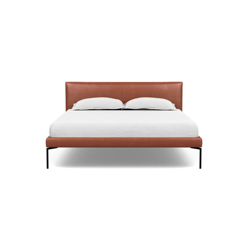 Heal's Matera Bedstead King Leather Stonewash Light Brown 274 1