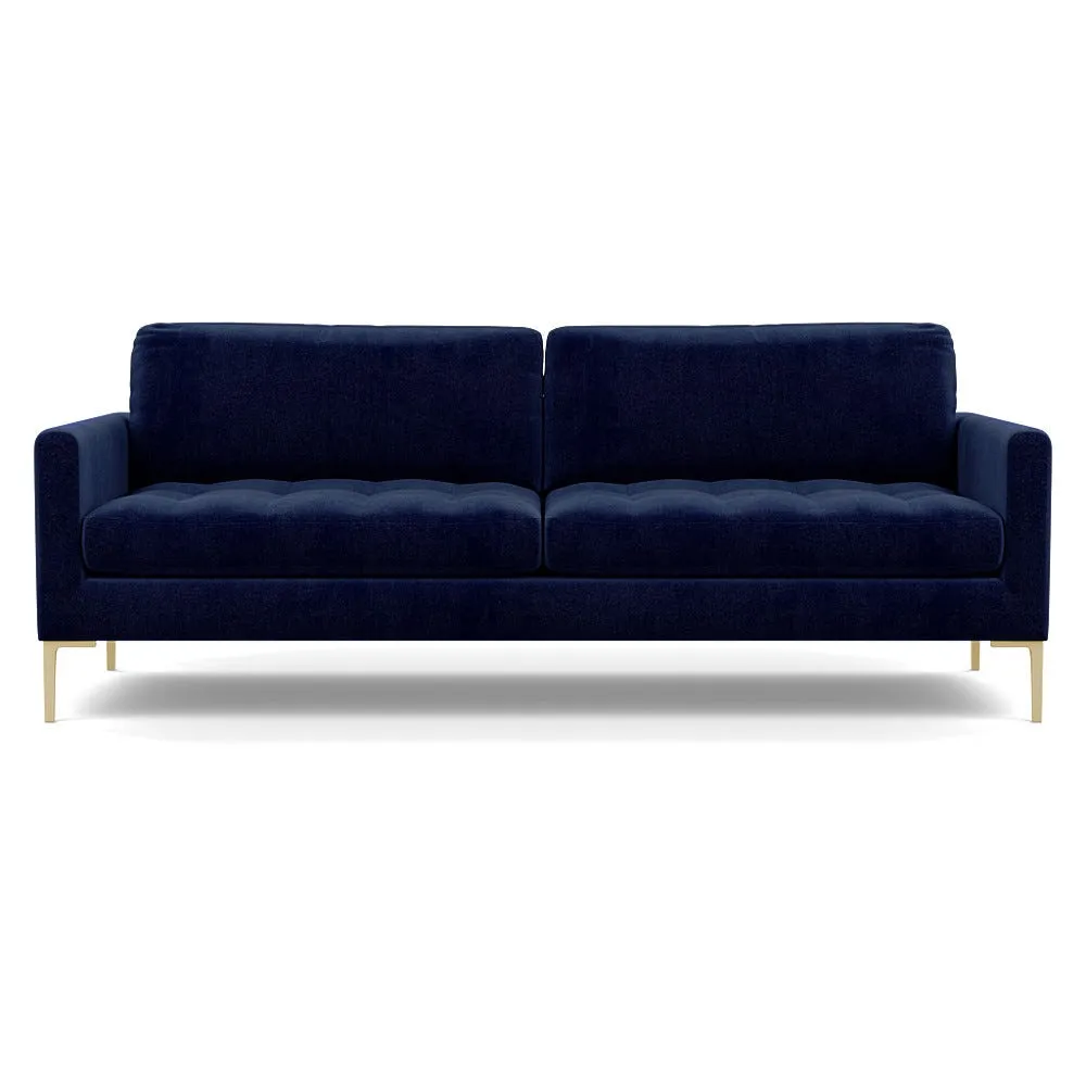 Heal's Eton 4 Seater Sofa Smart Luxe Velvet Midnight Brass Feet 1