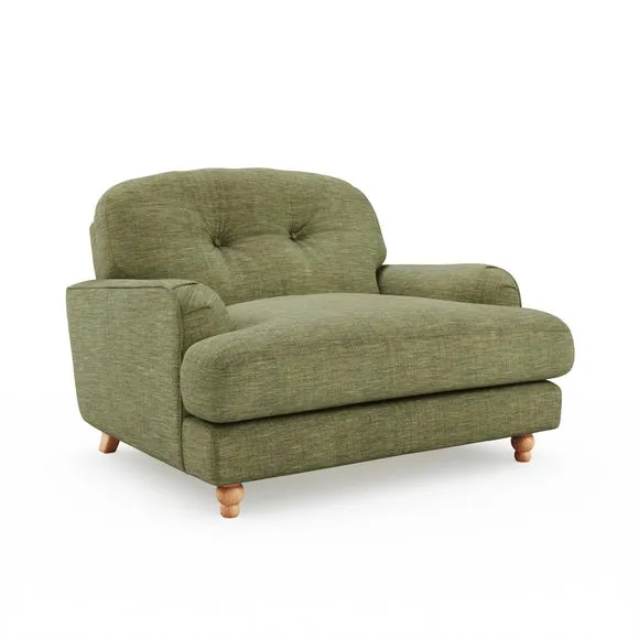 Martha Faux Linen Snuggle Chair 6