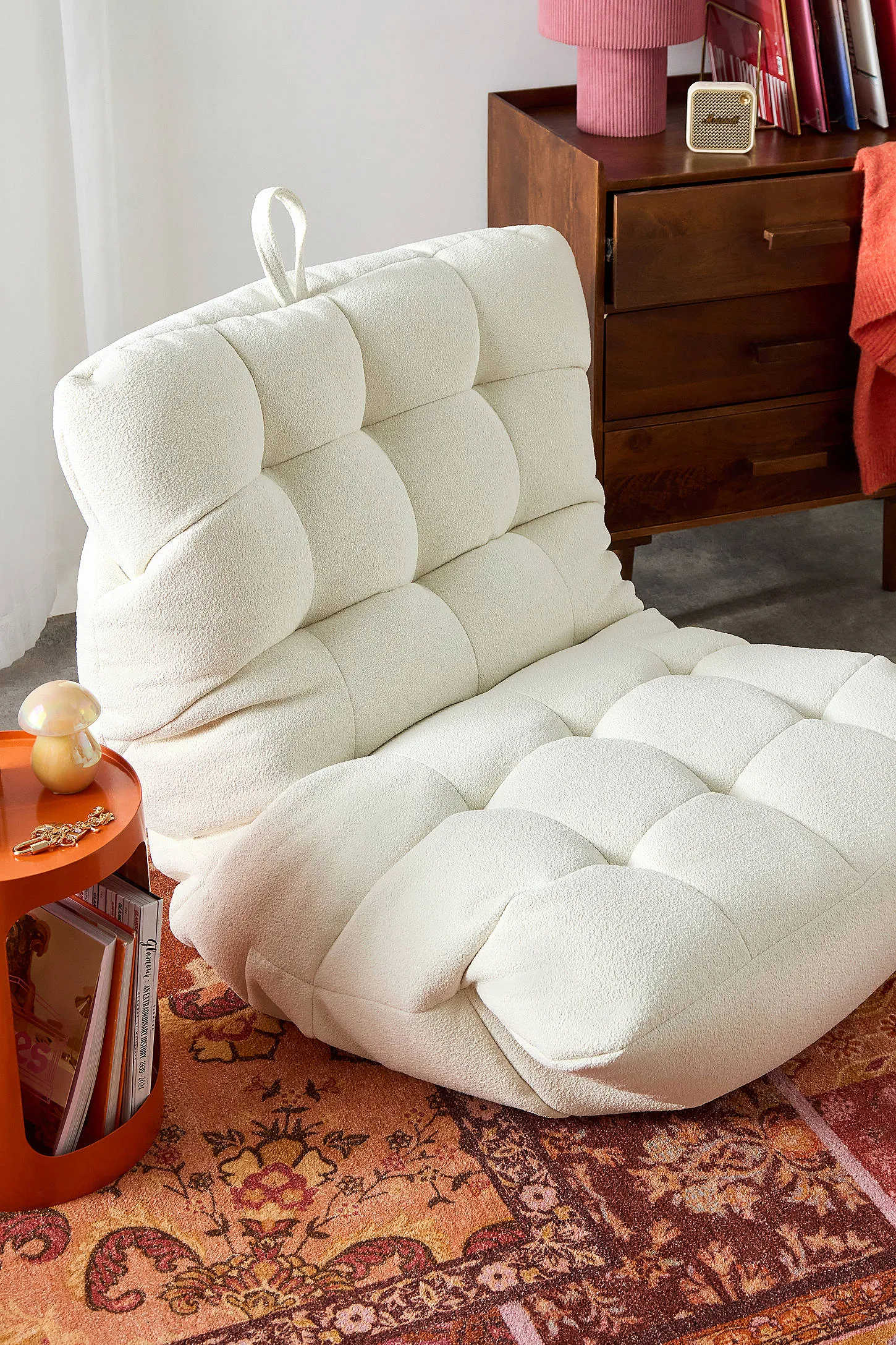Greta Cream Boucle Bean Bag - Cream 2