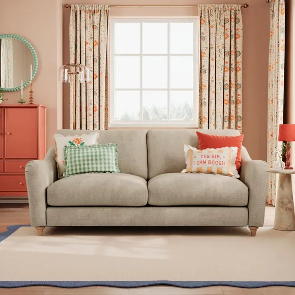 Hattie Tonal Plush Chenille 3 Seater Sofa