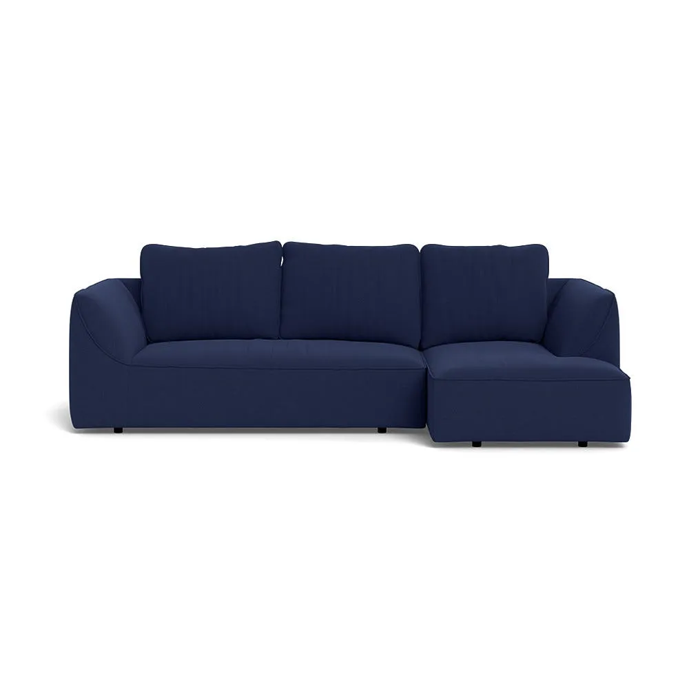 Heal's Morven Right Hand Facing Corner Chaise Sofa Melton Wool New Navy 1