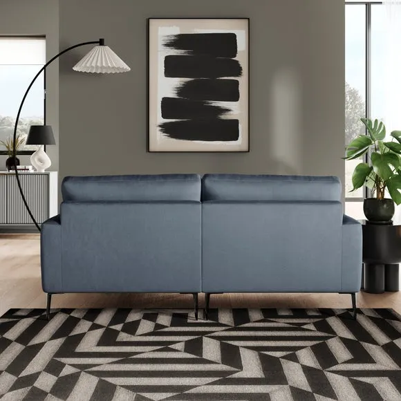 Lawson Matte Plush Velvet Corner Chaise Sofa 3