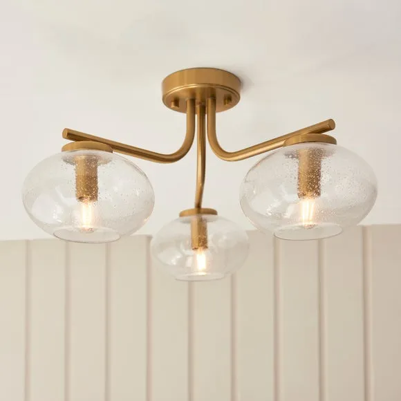 Vogue Jarred 3 Light Semi Flush Ceiling Light