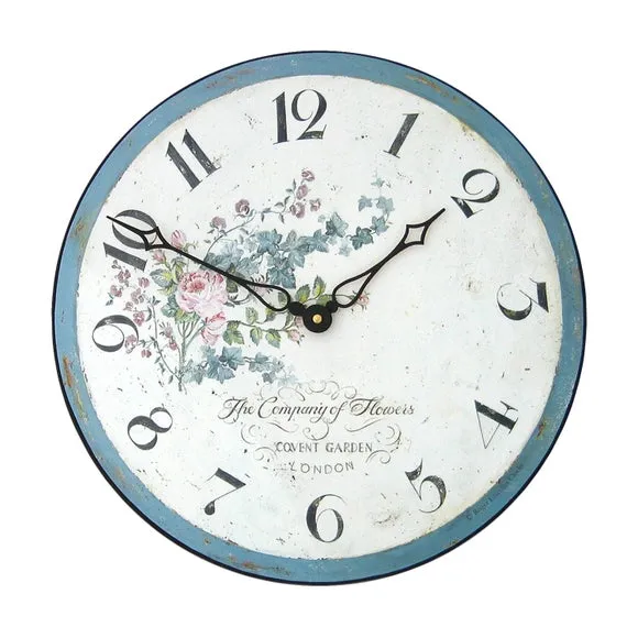 French Climbing Rose Wall Clock 2
