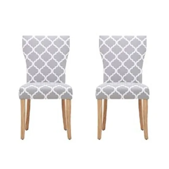 Hugo Patterned Dining Chair In Pair