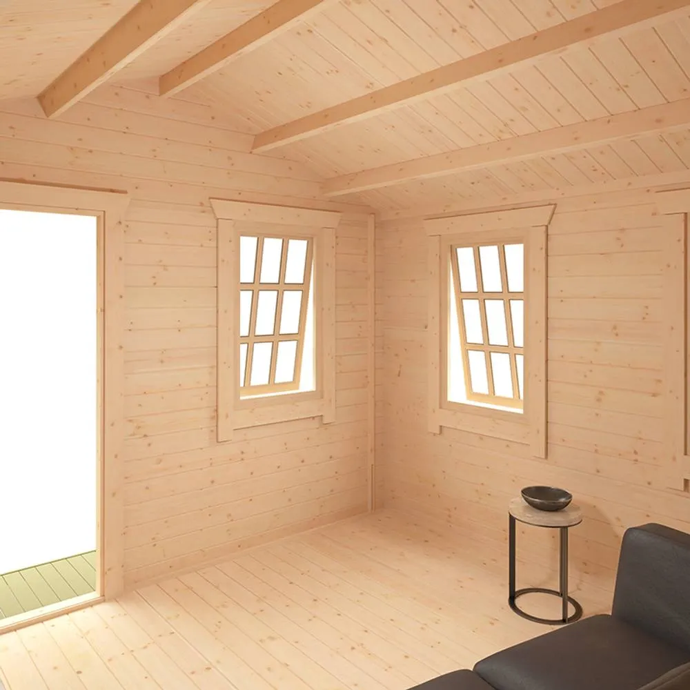 Buttercup Farm 12x12 The Carrington 28mm Cabin - L355 x W355 x H271.9 cm in Natural 6