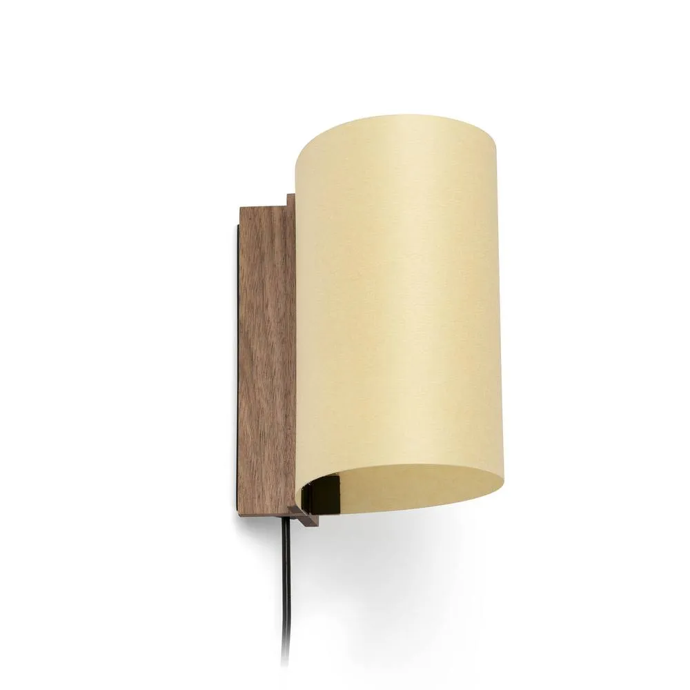 Netlighting Cata 180cm LED Wall Lamp Walnut Beige Shade 2700K in Brown