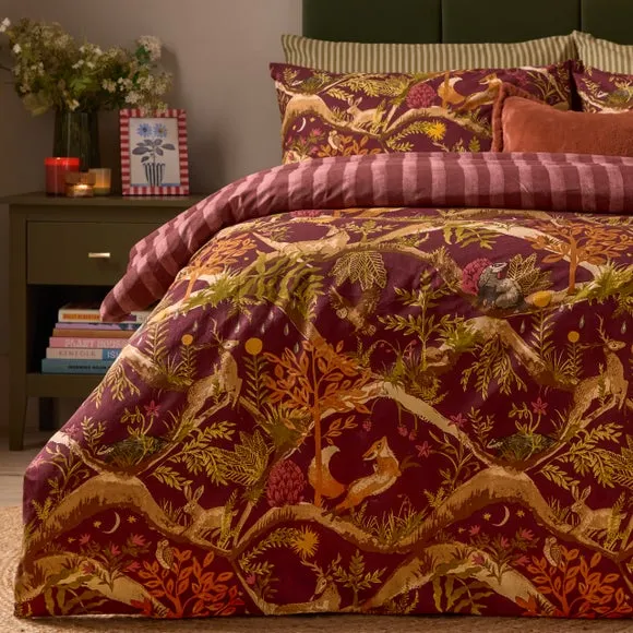 Furn. Nya Woodland Polycotton Duvet Cover & Pillowcase Set 4