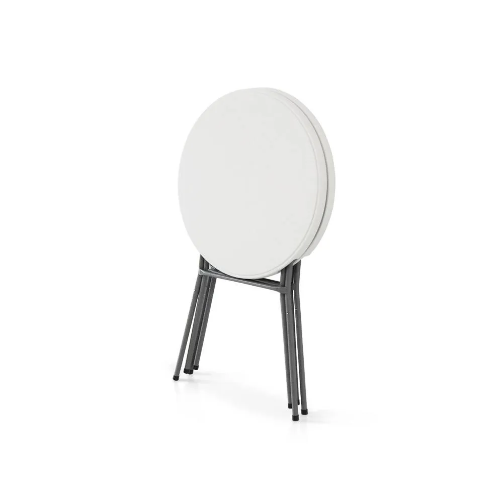 sweeek High reception high table, steel folding table (set of 4) in White 4