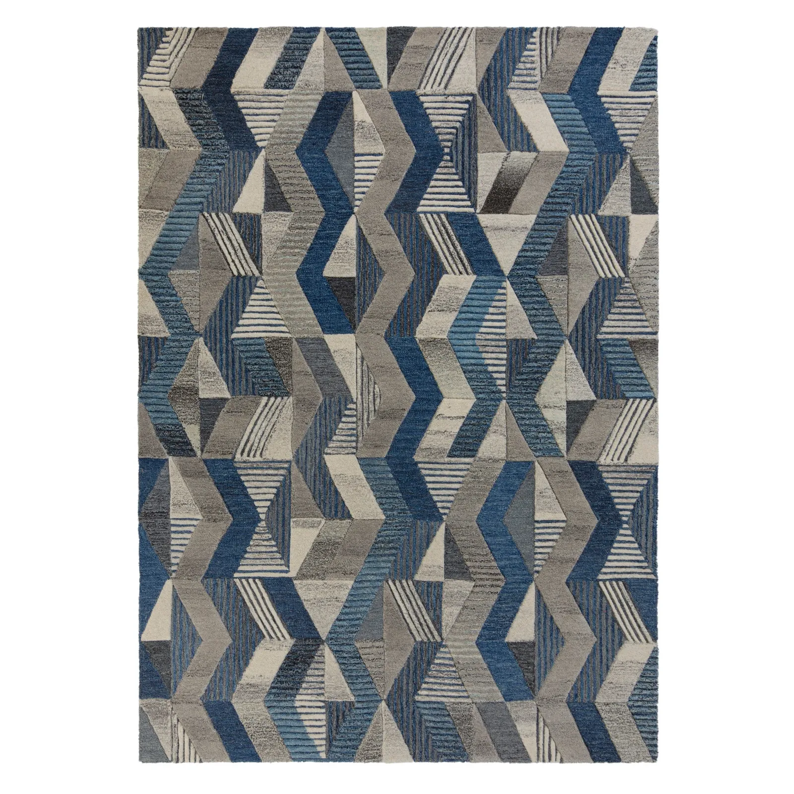 Asher Rug Blue and Grey