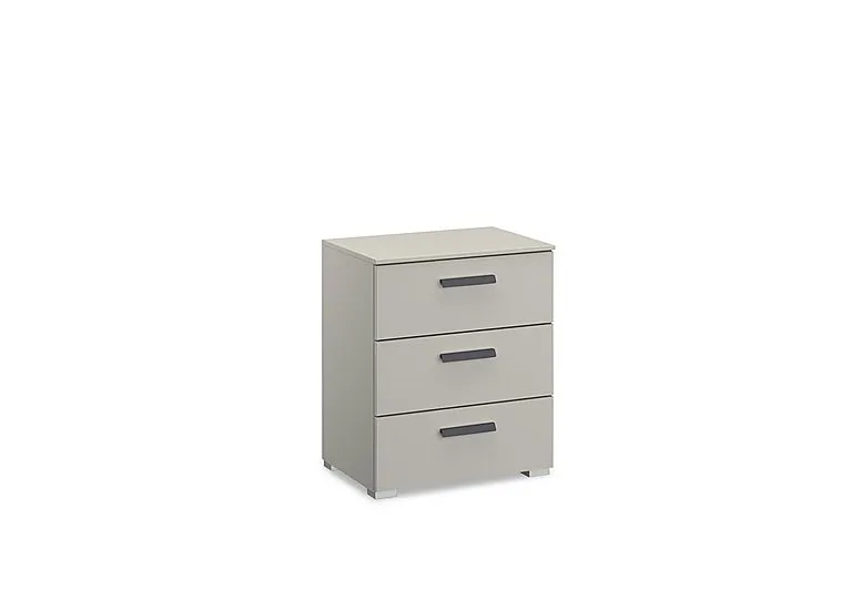 Dante 3 Drawer Décor Bedside Cabinet