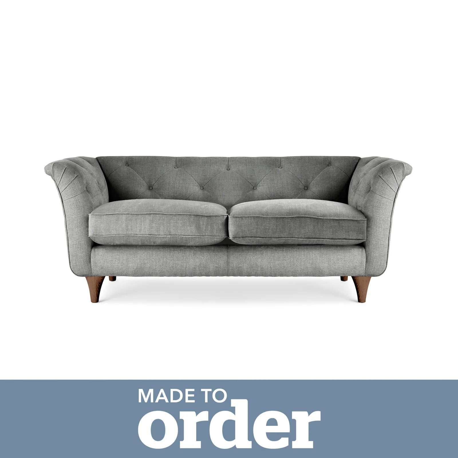 Jaipur 2 Seater Sofa Brushed Plain Fabric Brushed Plain Graphite