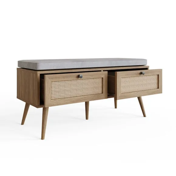 Noor Storage Bench, Wood Effect 4