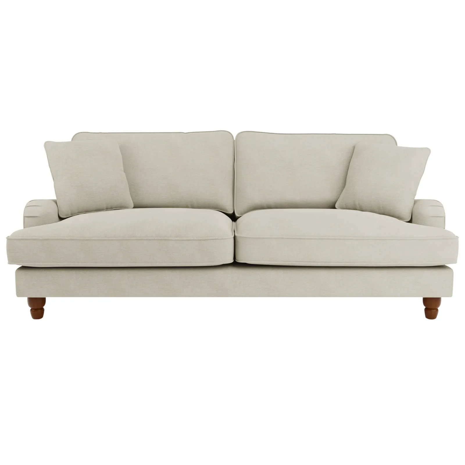 Beatrice Fabric 4 Seater Sofa Brown