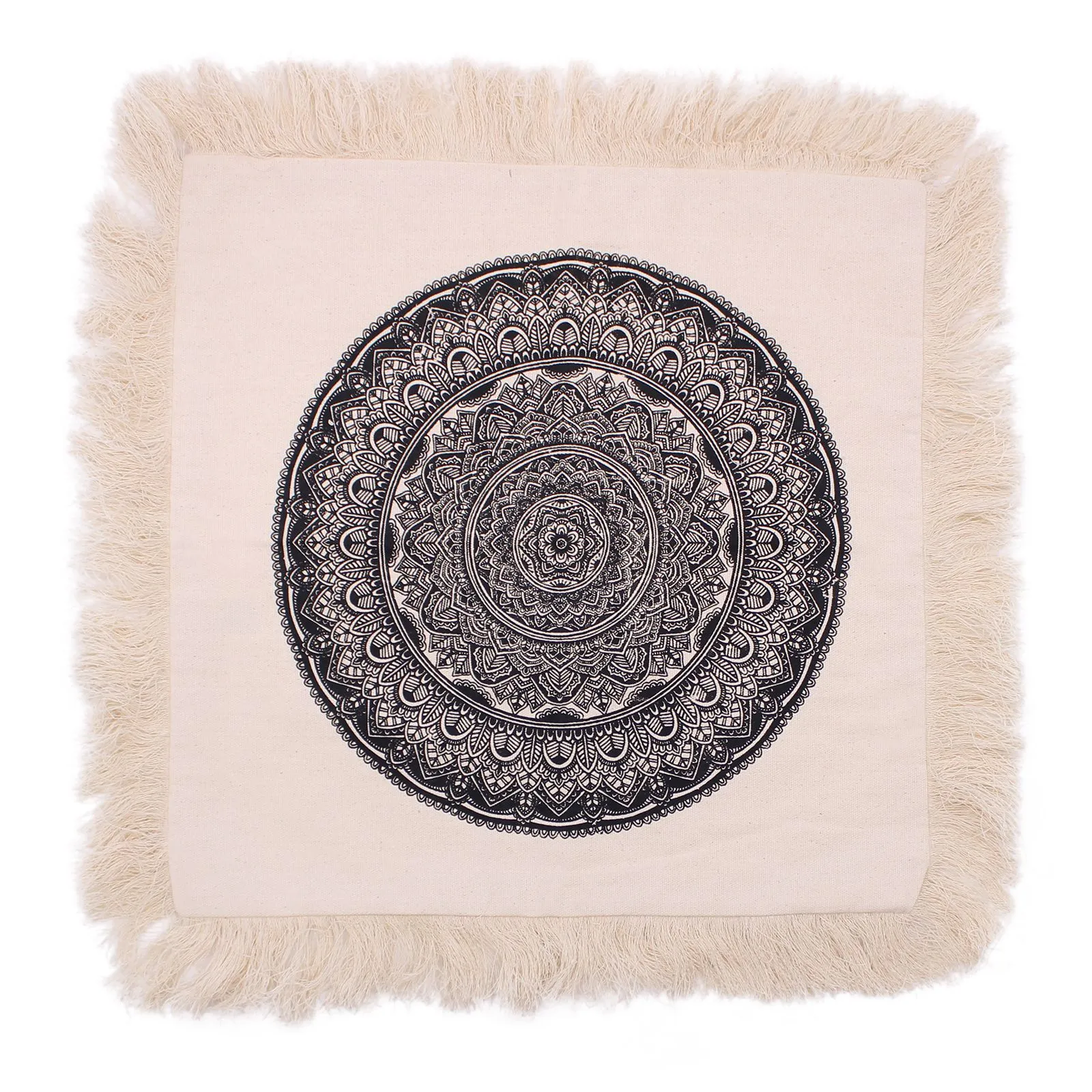 KDMD Traditional Mandala Cushion Cover - 45x45cm - black