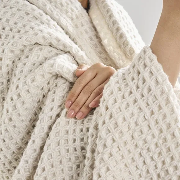 Chunky Waffle Throw Blanket 5