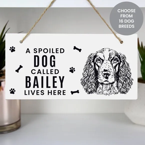 Personalised Dog Breed Wooden Sign 3