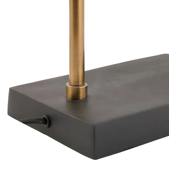 Zeta Matt Black and Antique Brass Table Lamp 6