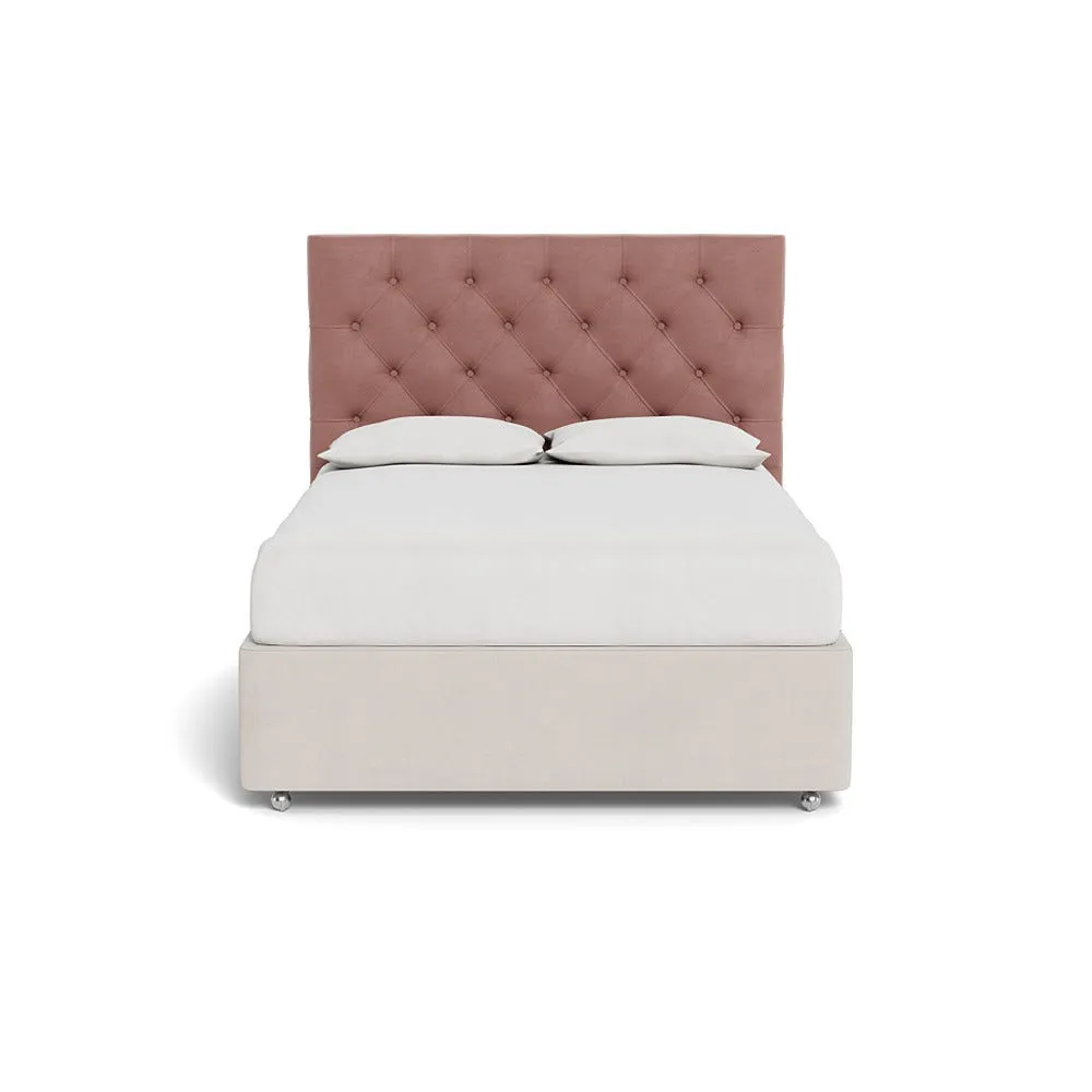 Heal's Balmoral Headboard Super King Smart Luxe Velvet Dusky Pink