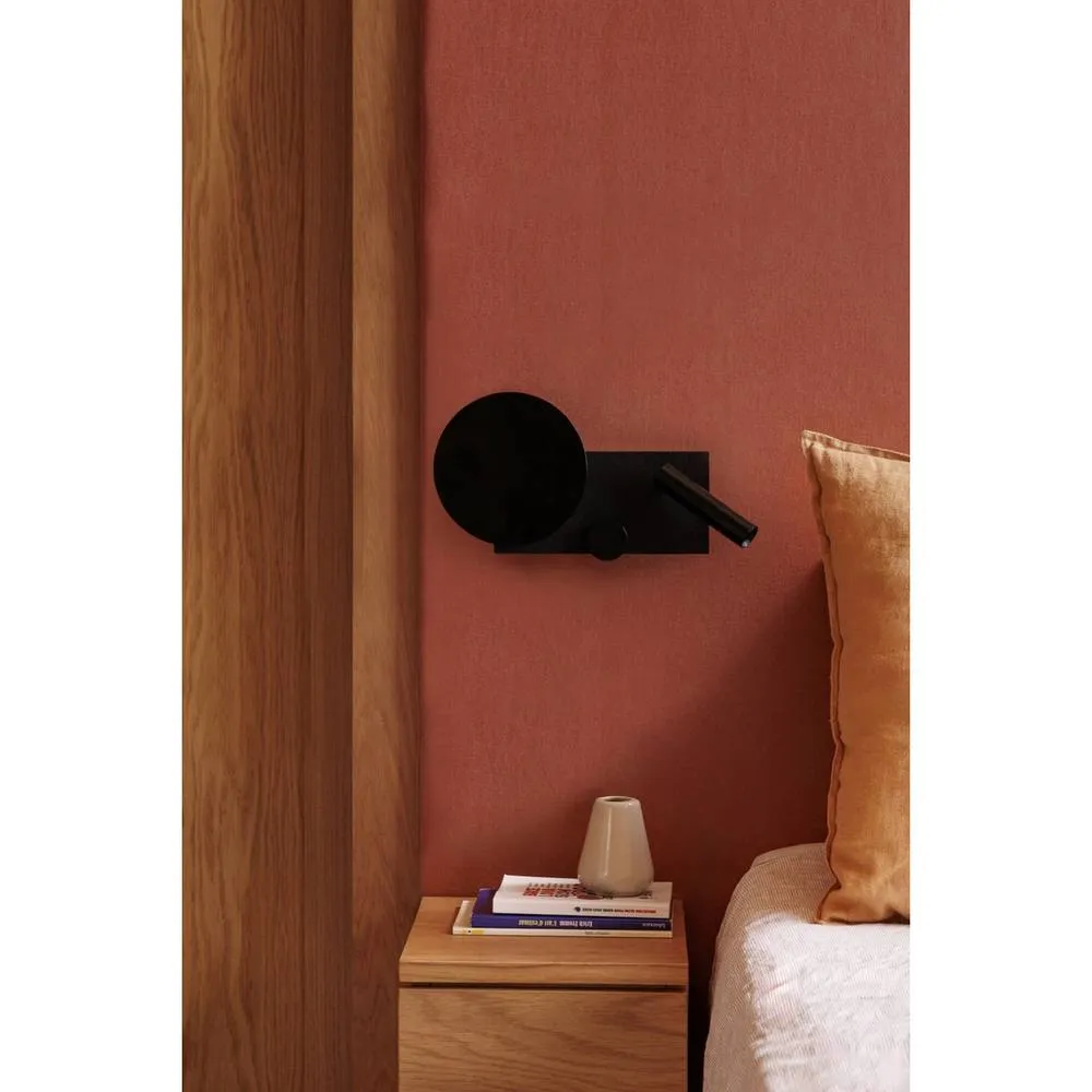 Netlighting Klee Right Reading Light Textured Black 2700K 2