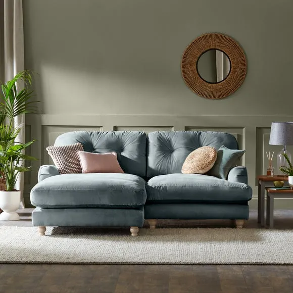 Martha Vintage Velvet Corner Chaise