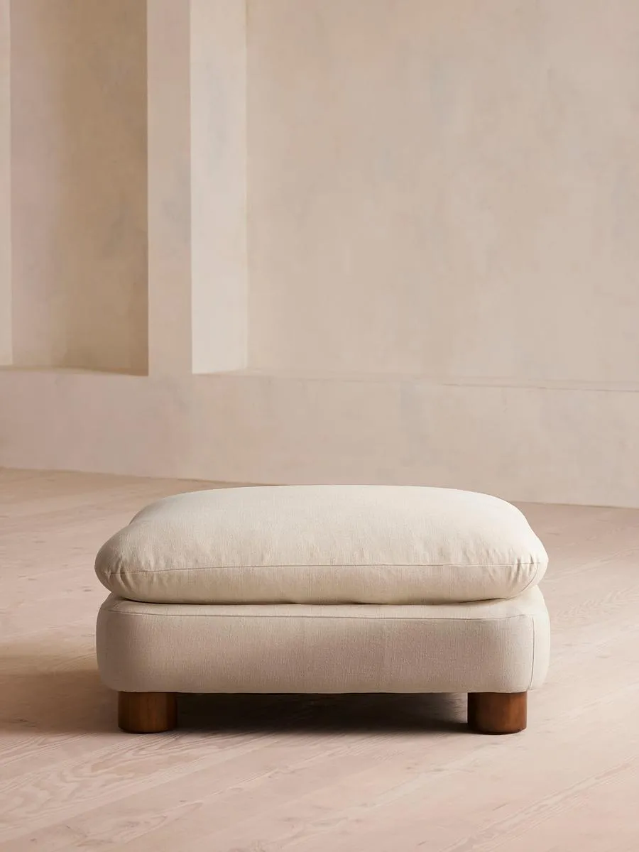 Vivienne Ottoman, Linen, Bisque