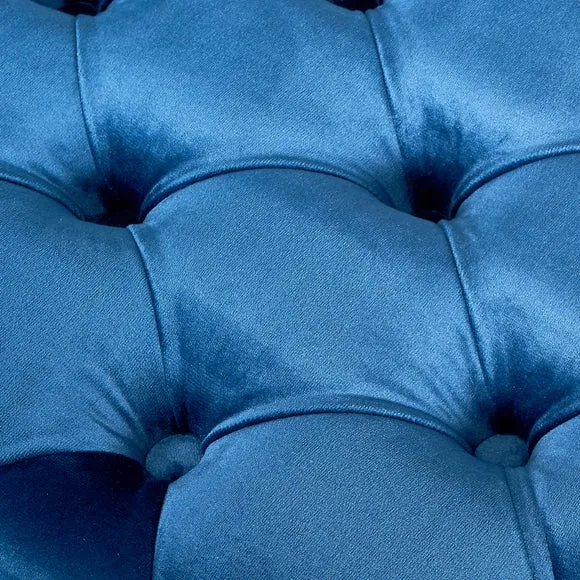 Return - Seraphina Velvet Buttoned Footstool 5