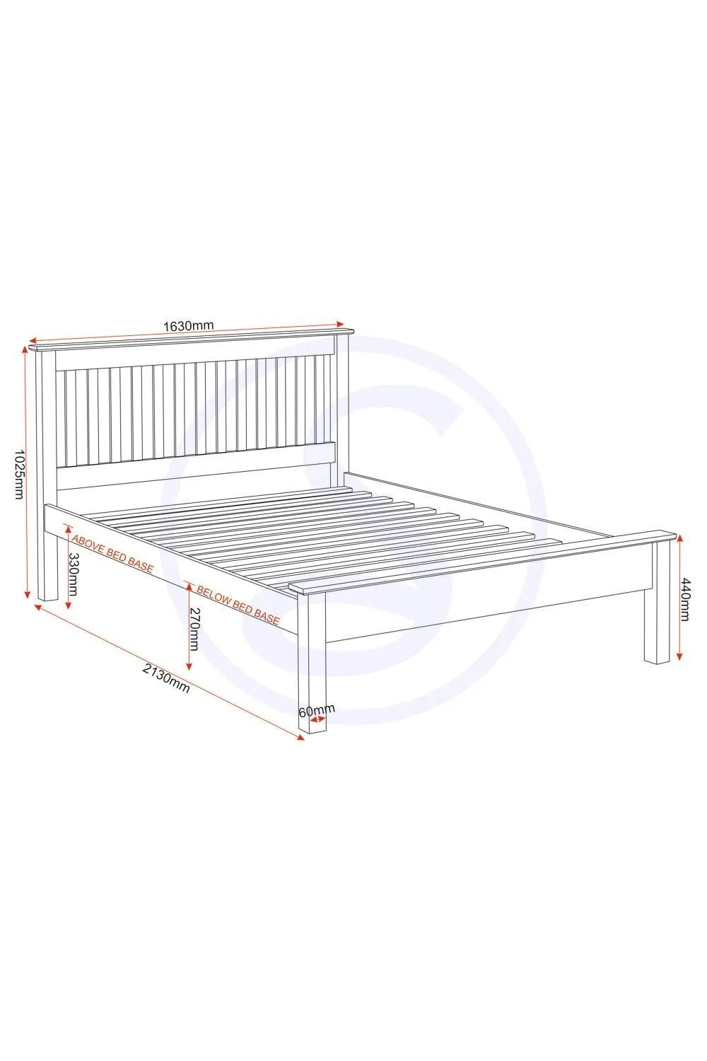 Seconique Monaco 5' King Bed Low Foot End in White 6
