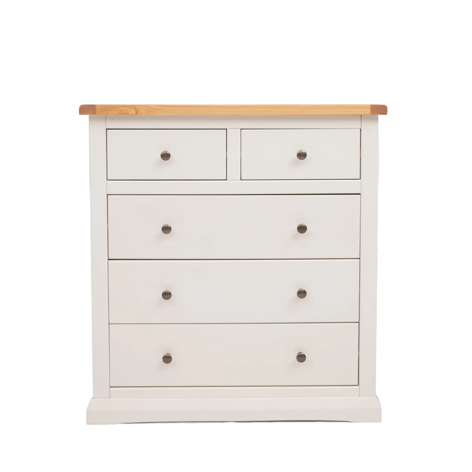 Cabinet Bits Castelli 5 Drawer Chest of Drawers Brass Knob in Off-White