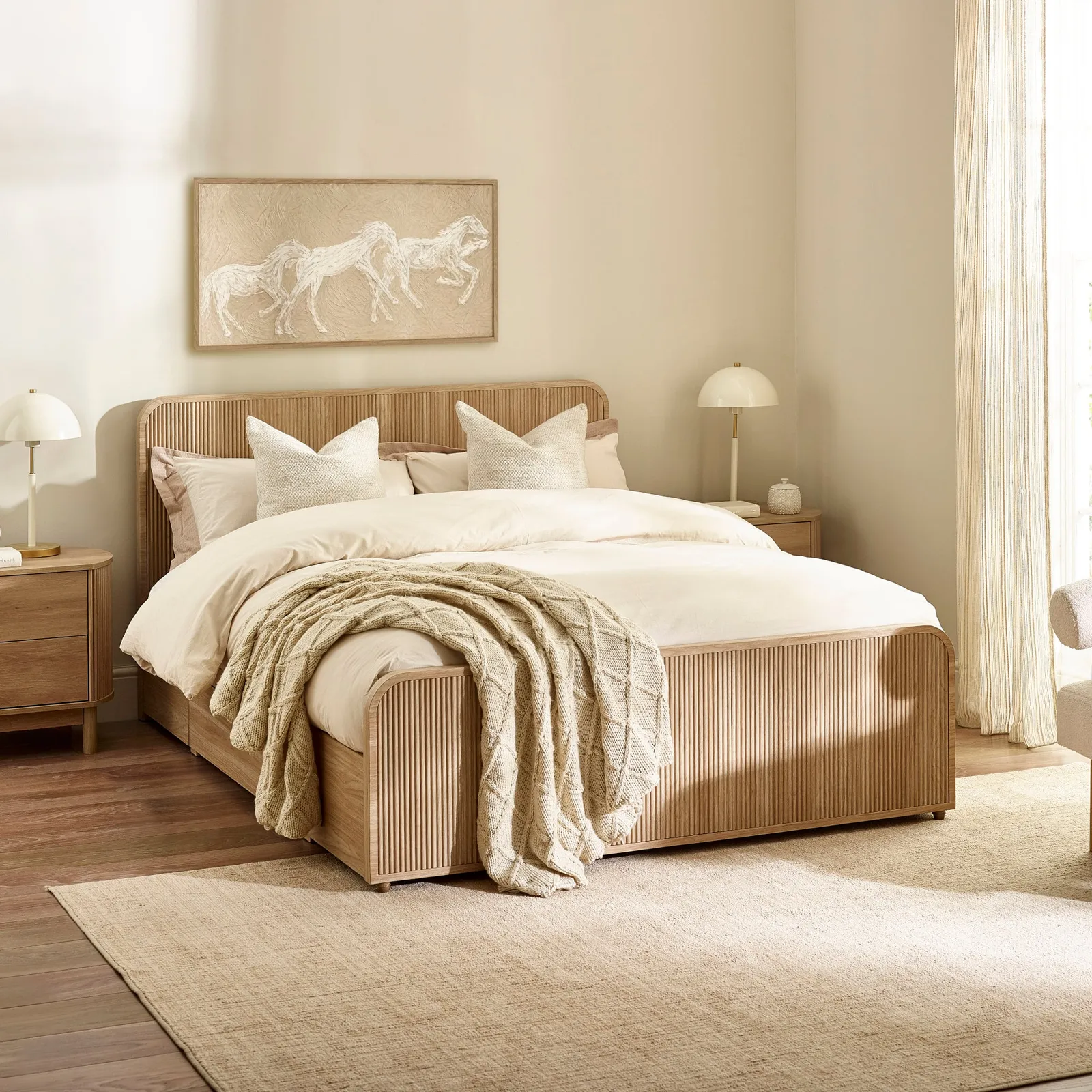 Holven - Super King-Size - 2 Drawer Storage Bed - Light Oak - Wooden - 6ft