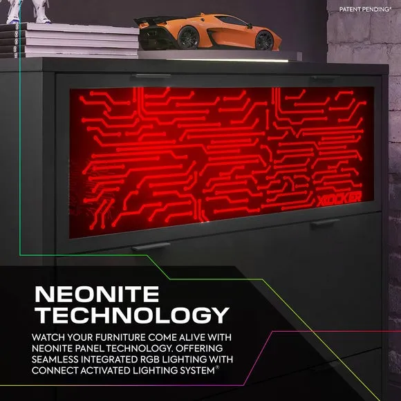 X Rocker NeoNite Circuit Edition LED 3 Drawer Chest 3