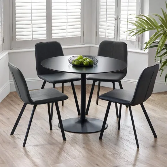 Goya Set Of 2 Dining Chairs, Faux Leather 5