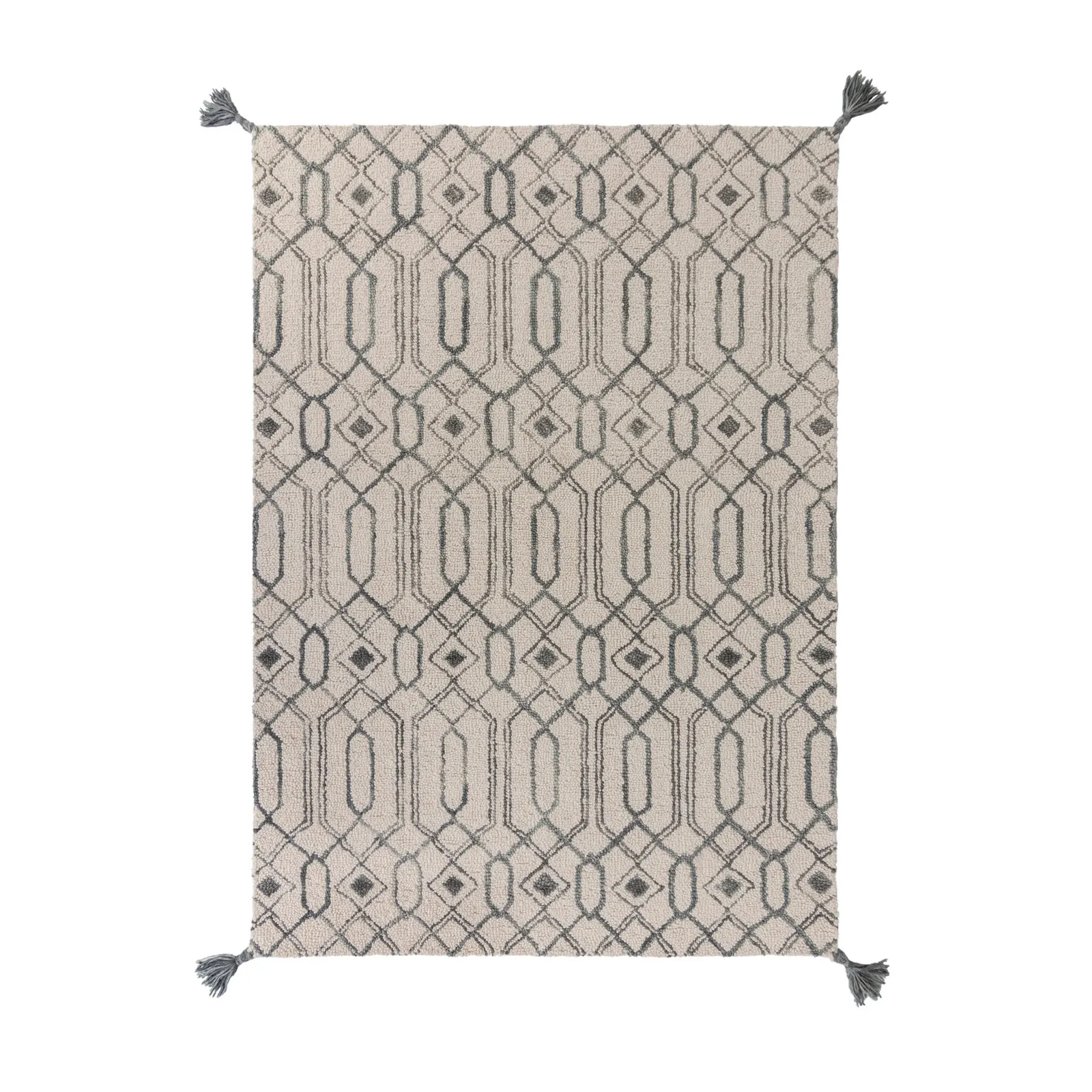 Pietro Geometric Rug Beige and Blue