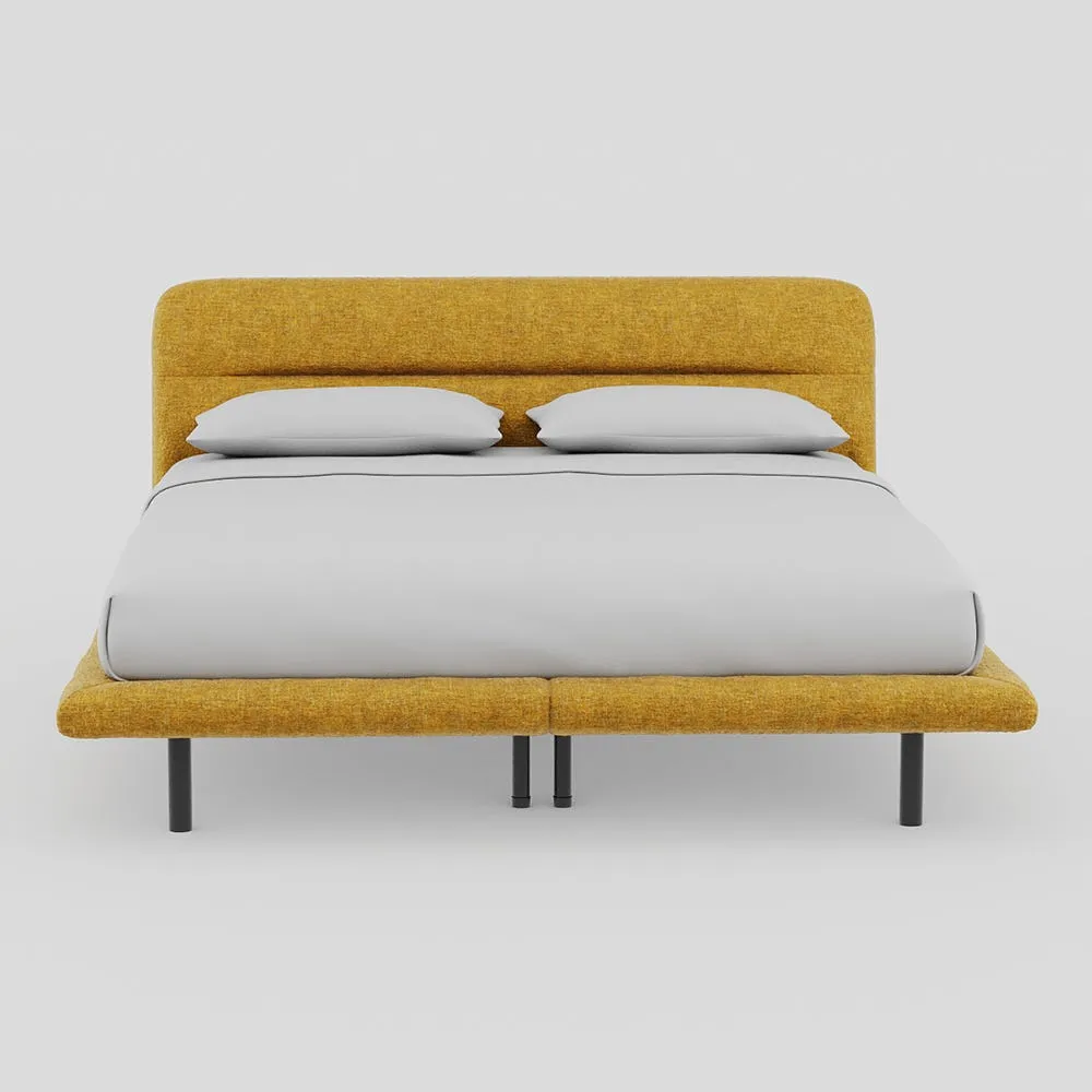 Heal's Gia Bed Super King Nova Velluto Corn Slats Black Feet