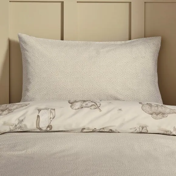 Sketched Animal 100% Cotton Duvet Cover & Pillowcase Set 4