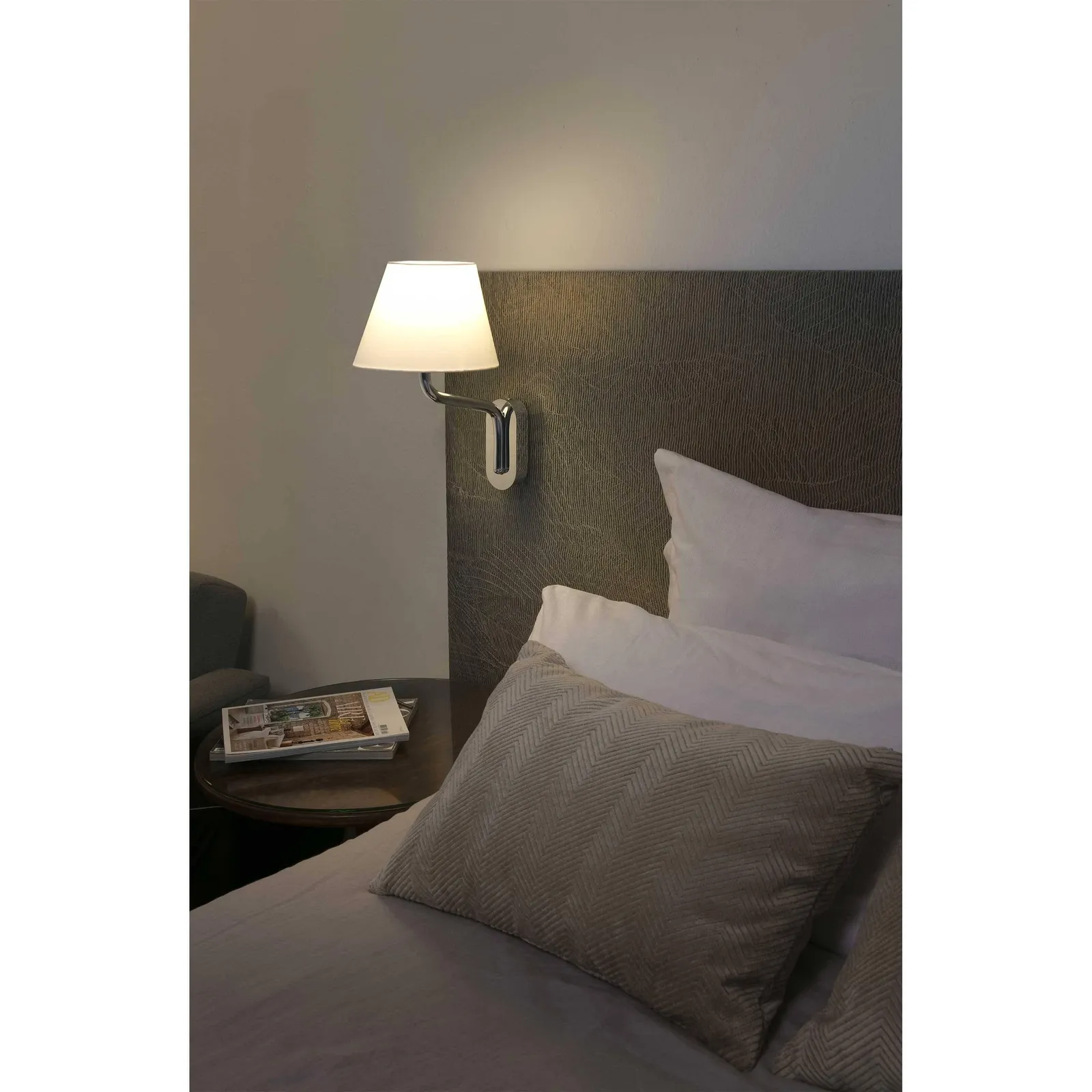 Netlighting Eterna 1 Light Indoor Wall Reading Light Chrome Shade Not Included E27 in Grey 2
