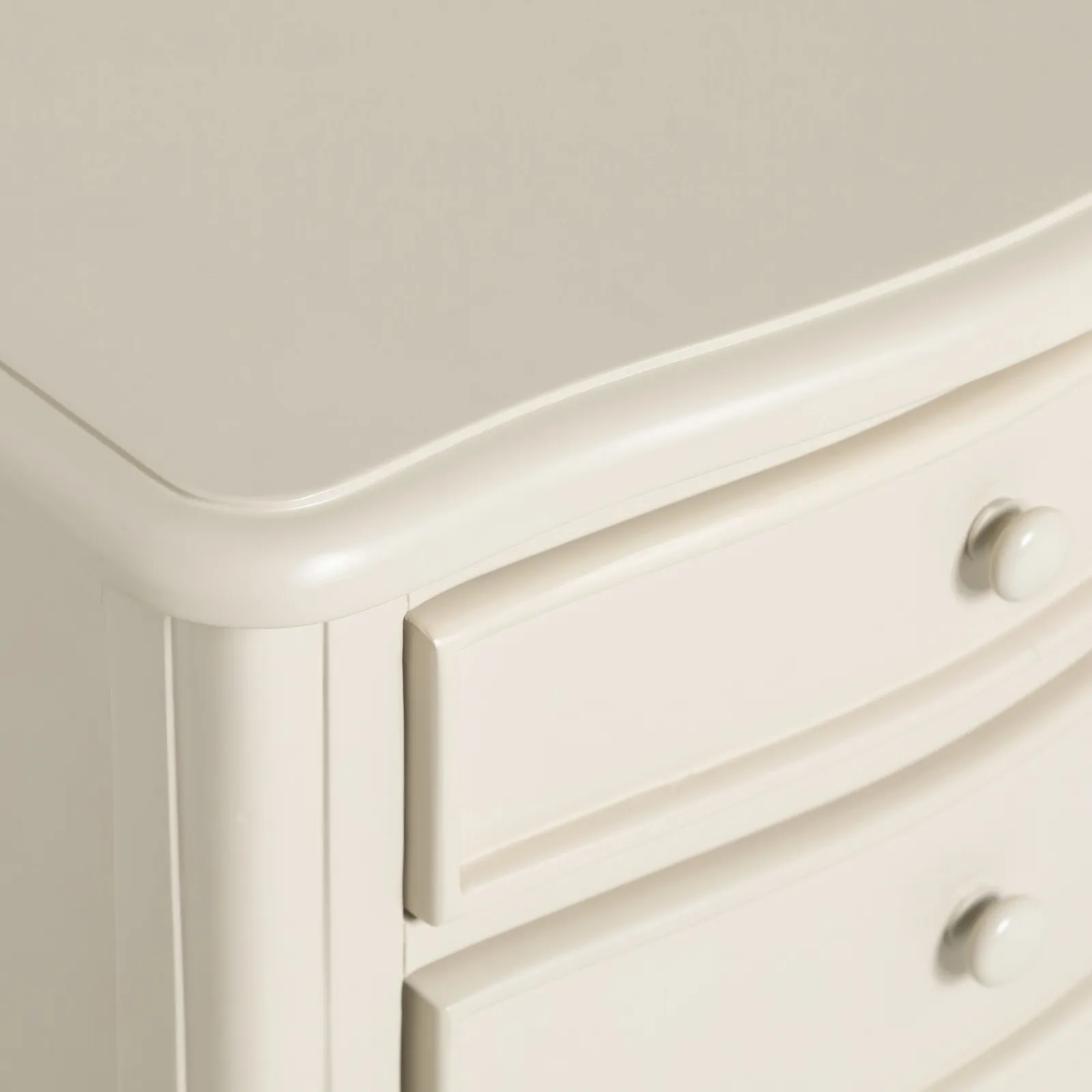 Calista 2 Drawer Bedside Table, White Wood | Barker & Stonehouse 4