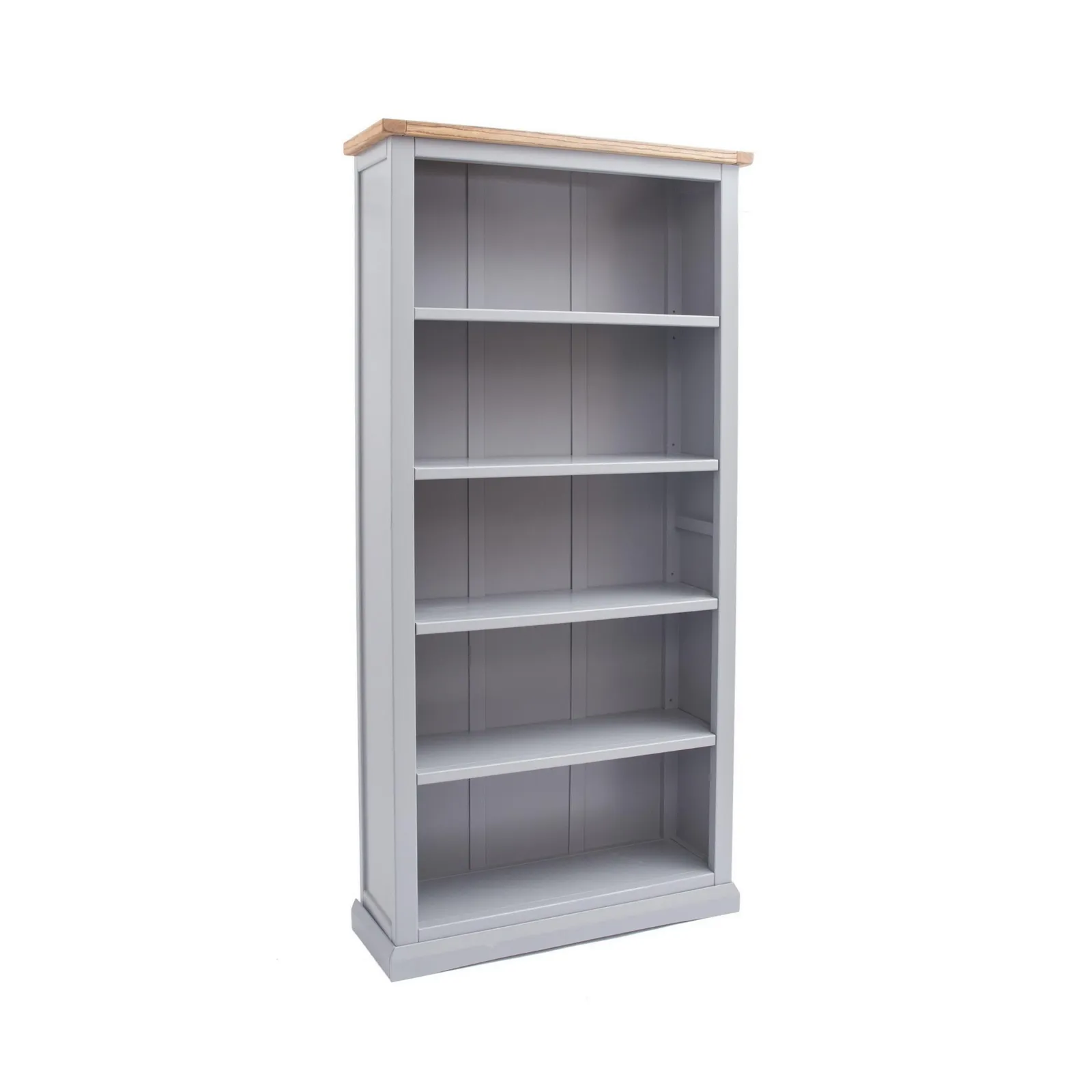 Cabinet Bits Bookcase with plinth 180x90x30cm in Grey 2