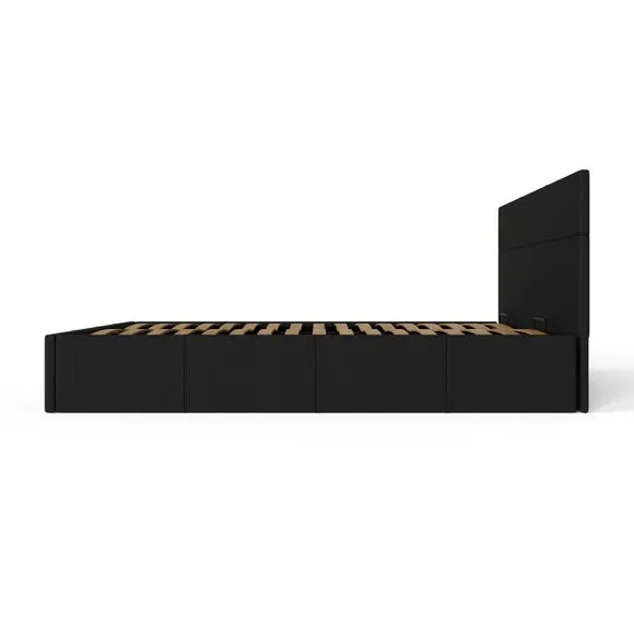 Side Lift Ottoman Bed, Faux Leather 6