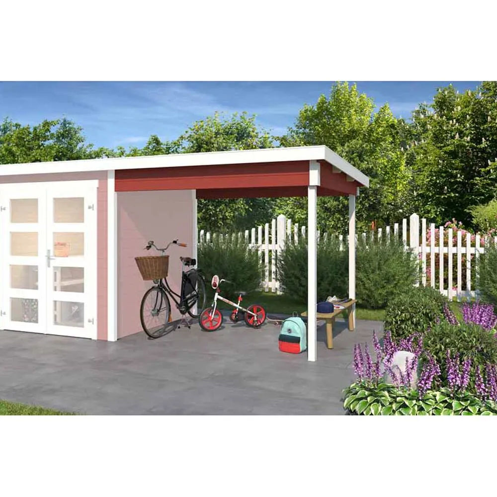 Lasita Maja Ltd Zambezi anbau 200x250-Log Cabin, Garden Room, Home Office - H211 cm in Brown 5